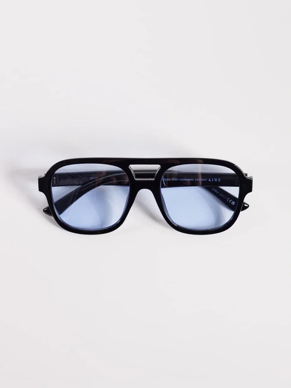 Aire Black Sunglasses with Light Blue Lenses - PR26-17